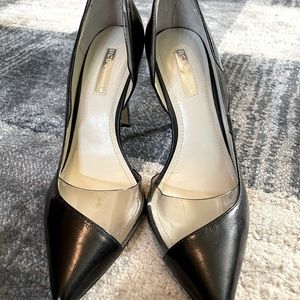BCBG Black and clear heels